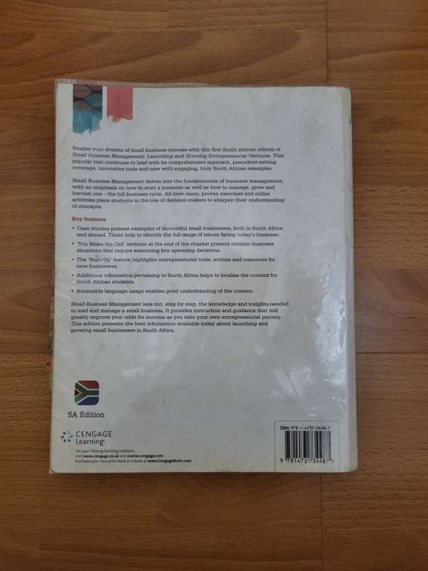 Small Business Management: Launching And Growing Entrepreneurial Ventures | SA ED | UNISA