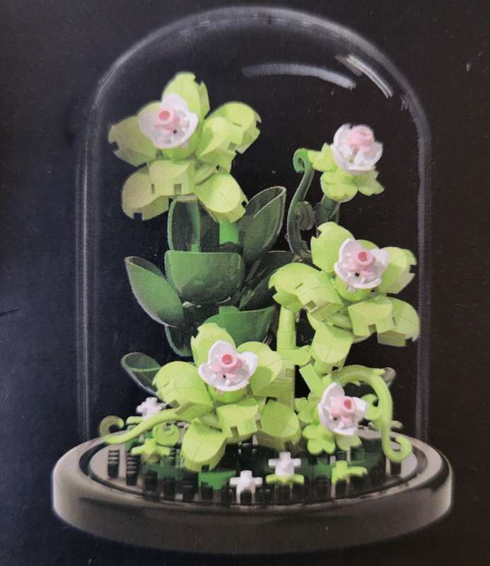 Lot of Generic LEGO flowers | With Acrylic Cover