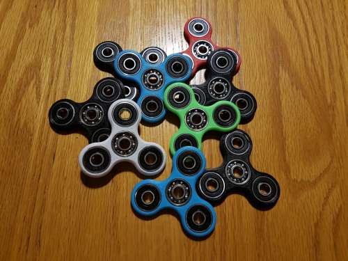 EXTRA coloured caps [Red pair] for Fidget Spinner Toy