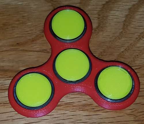EXTRA coloured caps [Red pair] for Fidget Spinner Toy
