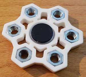Fidget Spinner Hex Nut! - White [Local stock]