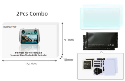 Screen Protector (double pack) for DJI Mini 3 Pro RC (Smart Controler) by Sunnylife