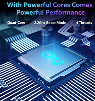 Mini PC - Quad Core Celeron N3450 stylish triangle wood finish