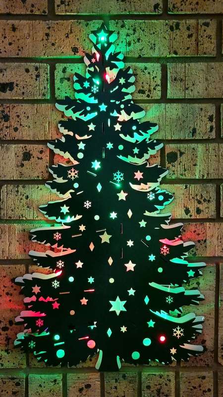 Smart Christmas Tree - "Flat" "Smart LED" Christmas Tree (Flat surface)
