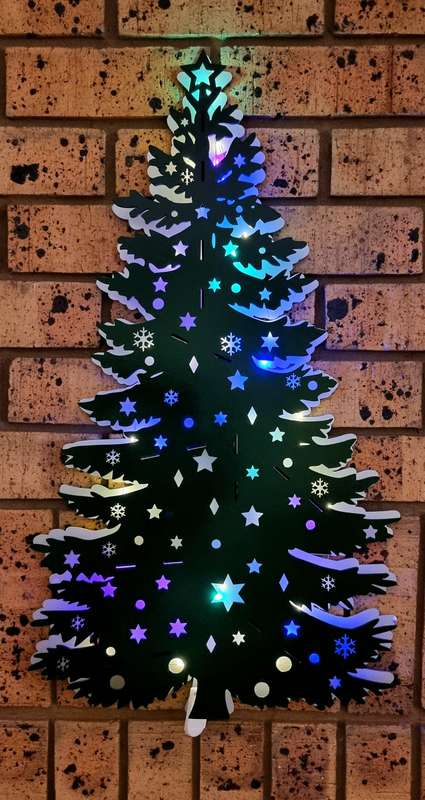 Smart Christmas Tree - "Flat" "Smart LED" Christmas Tree (Flat surface)