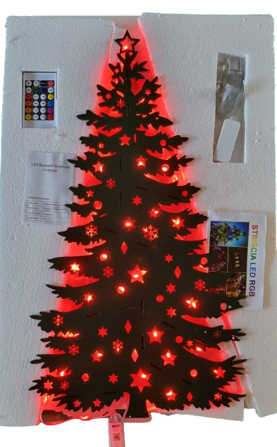 Smart Christmas Tree - "Flat" "Smart LED" Christmas Tree (Flat surface)