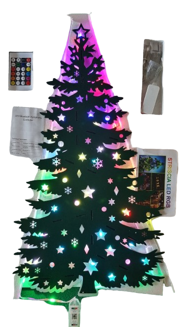Smart Christmas Tree - "Flat" "Smart LED" Christmas Tree (Flat surface)