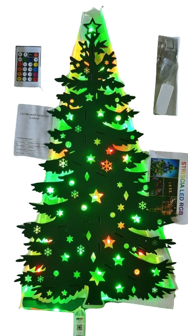 Smart Christmas Tree - "Flat" "Smart LED" Christmas Tree (Flat surface)