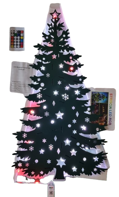 Smart Christmas Tree - "Flat" "Smart LED" Christmas Tree (Flat surface)