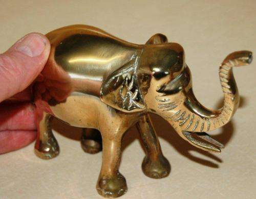 Quality Solid Brass Elephant - Height 110mm