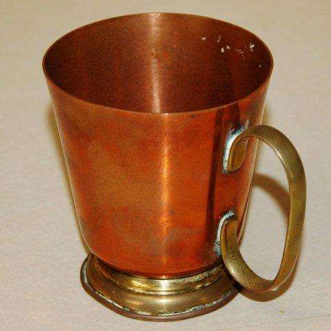 Small Copper and Brass Mug - Height 80mm