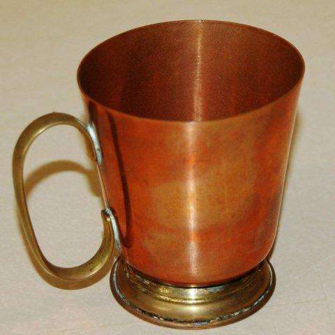 Small Copper and Brass Mug - Height 80mm
