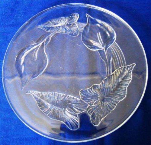 2 Attractive Heavy Glass Platters (1 Marked France) - Largest Diameter 310mm