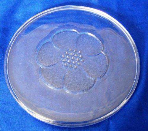 2 Attractive Heavy Glass Platters (1 Marked France) - Largest Diameter 310mm