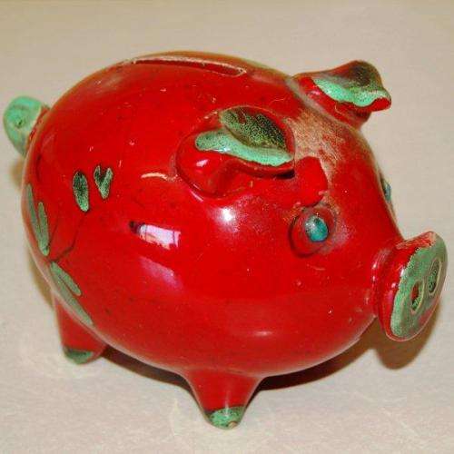 Cute Little Piggy Bank - Complete with Stopper - Small Nick on his nose - Length 130mm