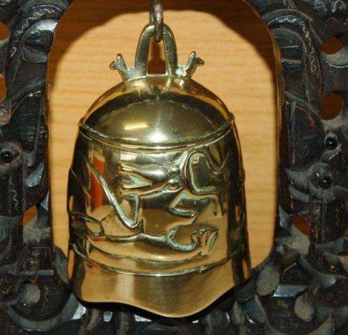 Brass Temple Bell - Frame Height 355mm Bell Diameter 100mm
