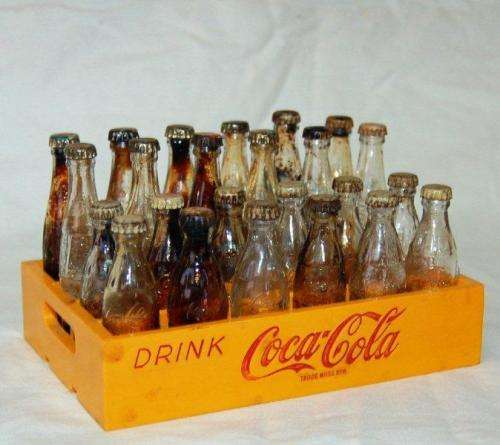 Vintage Case of 12 Miniature Coca-Cola Bottles & 12 Pepsi Bottles - See description for all details