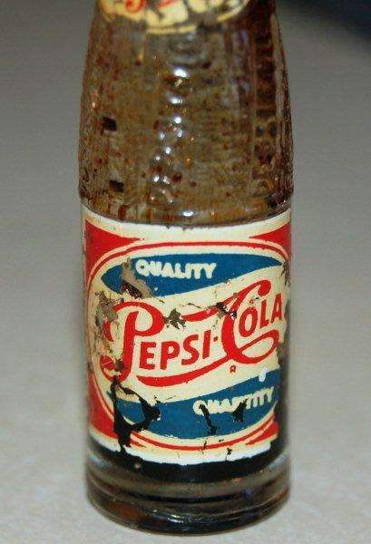 Vintage Case of 12 Miniature Coca-Cola Bottles & 12 Pepsi Bottles - See description for all details