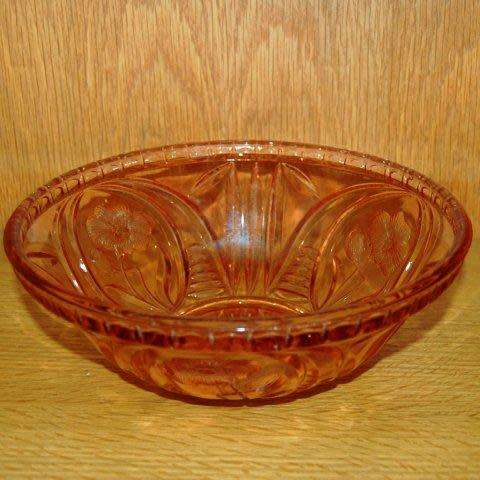 Large Bright Orange Glass Bowl - Diameter 240mm Depth 90mm