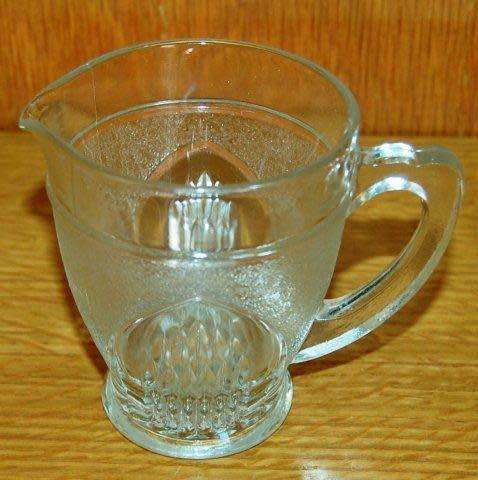 Vintage Glass Milk Jug - Height 95mm