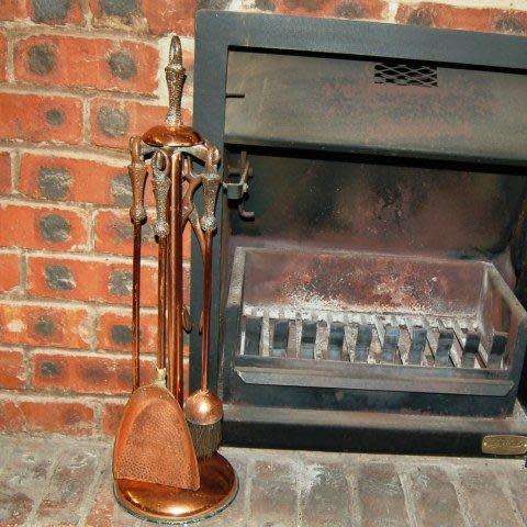 Vintage Quality Solid Copper Fireplace Set - Read description for all the details & Postage