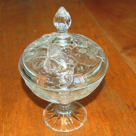 Attractive Glass " Sweetie " Dish - Height 180mm Diameter 120mm
