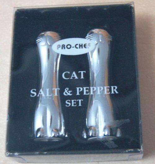 Pro-Chef Cat Salt & Pepper Set (Boxed) Height 95mm