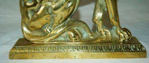 Pair of Victorian Brass Door Porters "Retrievers" Circa 1880 - Read Description for all details.