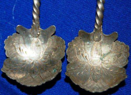 10 Vintage Indonesian Wayang Kulit Shadow Puppet Spoons - Marked 85 and A 90 - Read description.