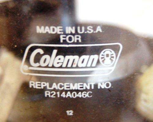 Coleman Lamp - Model 214B700T - Height 300mm - Glass Intact - Made in Kansas - See description