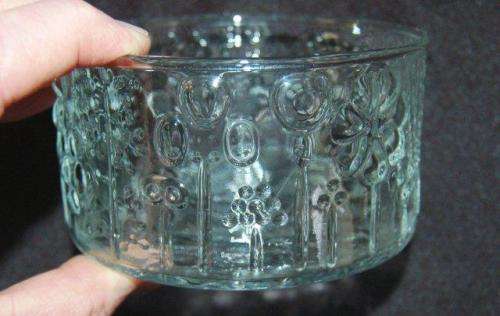 3 Unusual Glass Snack Bowls - Diameter 110mm Depth 60mm