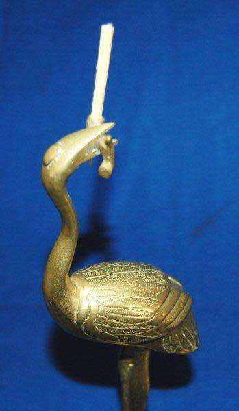 Vintage Brass Feng shui incense burners - Turtle & Crane - Height 300mm - See description.