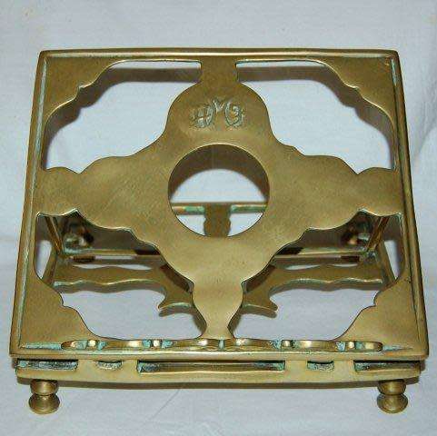 Vintage solid brass adjustable Missal/Bible Stand - Size 280mm X 245mm