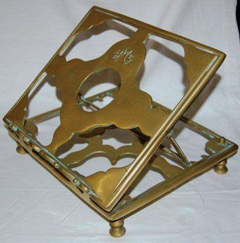 Vintage solid brass adjustable Missal/Bible Stand - Size 280mm X 245mm