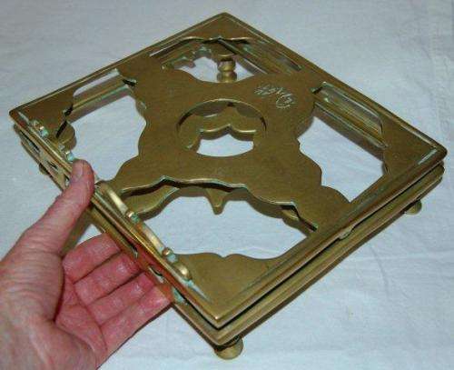 Vintage solid brass adjustable Missal/Bible Stand - Size 280mm X 245mm