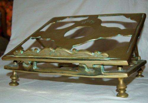 Vintage solid brass adjustable Missal/Bible Stand - Size 280mm X 245mm