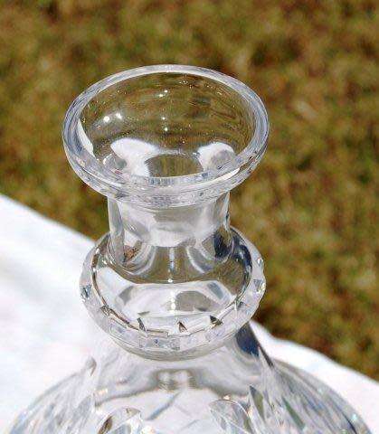 Stunning Rose Cut Lead Crystal Decanter with 4 Rose Cut Sherry Glasses - See description for sizes