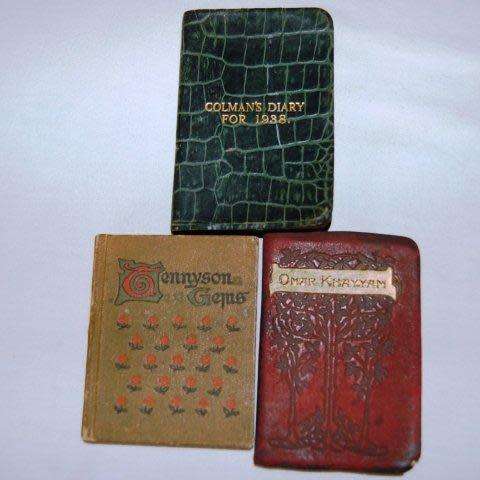 3 Collectable Miniature Books - Including Omar Khayyam & Tennyson - See all pictures.