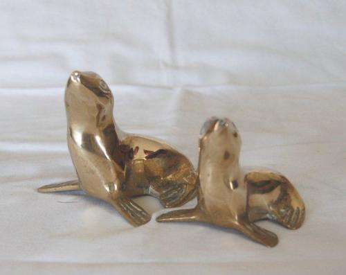 Family of 3 Brass Seals - Largest is 95mm Tall