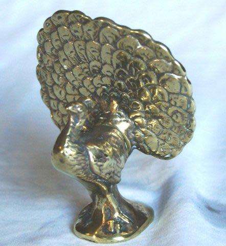2 Brass Peacocks as per pictures - Tallest 95mm