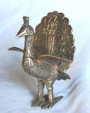 2 Brass Peacocks as per pictures - Tallest 95mm