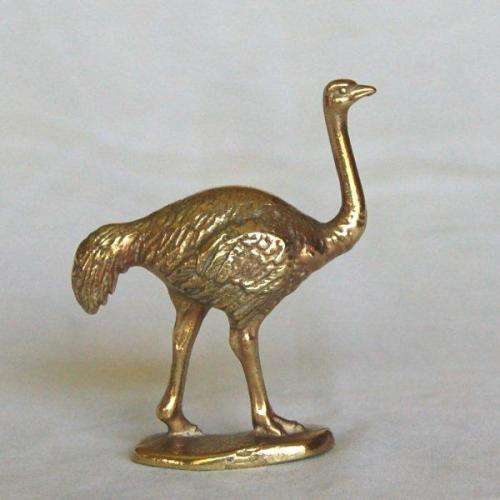 Brass Printers Tray Ostrich - Height 68mm