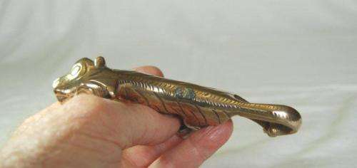 2 Quality Brass Stylized Tigers - Longest is 180mm - As per pictures and sold as one lot.