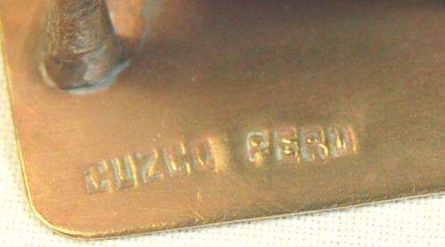 Brass Man & Lama - Made in Cuzco Peru - Original Capital of the Aztecs - Height 55mm Lenght 75mm