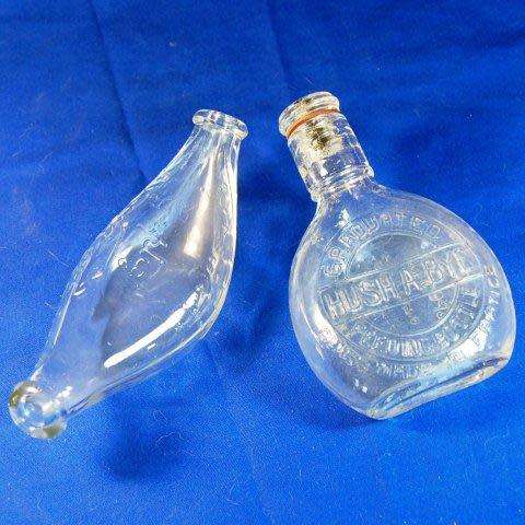 2 Vintage Baby Bottles -  Griptight 1 to 8 Oz or Tbs 2 to 16 & Hush-a-bye Bottle. Sold as one item