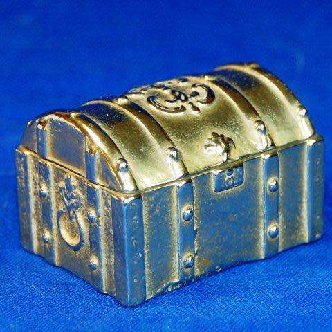 Small, Quality, Brass Chest / Trinket Box - Size 50mm X 40mm X35mm