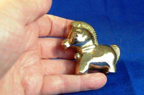 2 Solid Brass Horses - As Per Pictures - Tallest 85mm - Sold as One Lot