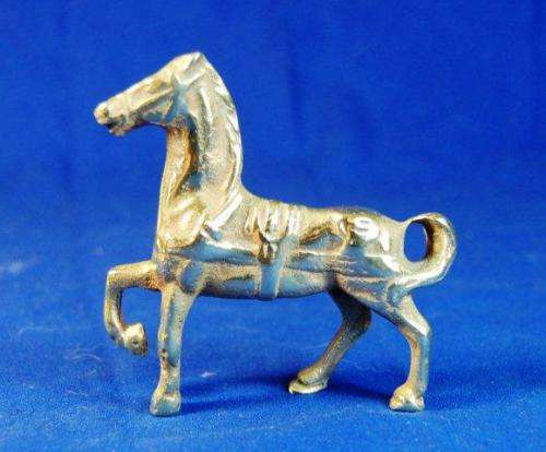 2 Solid Brass Horses - As Per Pictures - Tallest 85mm - Sold as One Lot