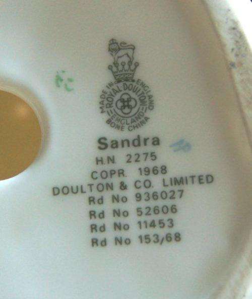 Royal Doulton - Sandra - HN 2275 - 1968 - Height 205mm - Excellent Condition