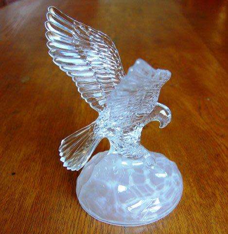 Stunning Crystal Fish Eagle - With Fish in Talons - Height 200mm - Excellent Condition